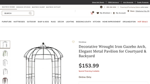 Mathis Home - Wrought Iron Gazebo Arch