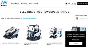 Max-Vac - Pedestrian and Electric Street Sweepers
