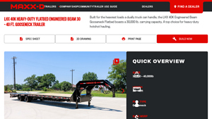 Maxx D Trailers - LHX 40K Heavy Duty Flatbed Gooseneck Trailer
