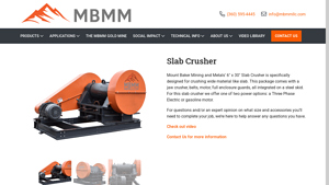 Mt Baker Mining and Metals - 6 x 30 Slab Crusher