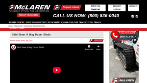 McLaren Industries - Skid Steer 6-Way Dozer Blade Attachment