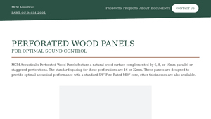 MCM Acoustical - Perforated Wood Panels