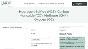 MDC Systems - H2S, CO, CH4, O2 Gas Mixture