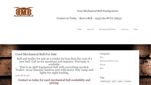A&P Equipment - Refurbished Mechanical Bull with Trailer
