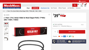 MechMaxx - Kevlar V-Belt for Wood Chipper P4205