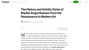 Medium - Marble Angel Statues