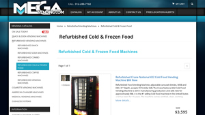 Mega Vending - Crane National 432 Cold Food Vending Machine