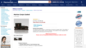 Memorials - Marine Corps Casket