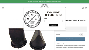 Meredith Metalworks - Duckbill One-Way Check Valve