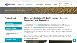 Metal Curtain - Chain Link Fly Screen