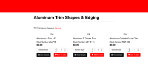 Metals Depot - Aluminum Trim Shapes & Edging