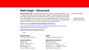 Metals Depot - Galvanized Steel Angle