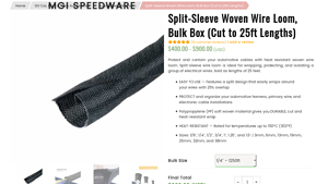 MGI SpeedWare - Woven Mesh Wire Loom