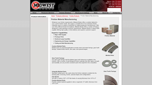 Midwest Brake - Non-Asbestos Friction Materials