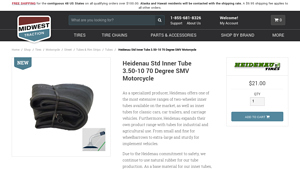 Heidenau - Std Inner Tube 3.50-10