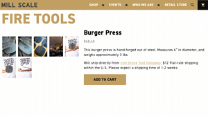 Millscale - Hand-Forged Steel Burger Press