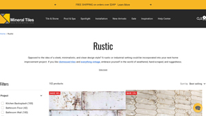 Mineral Tiles - Rustic Finish Textured Tiles