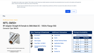 Mini-Circuits - RF Adapter N Female to SMA Male