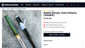 Curse Katana - High-Quality 1060 Carbon Steel Sword