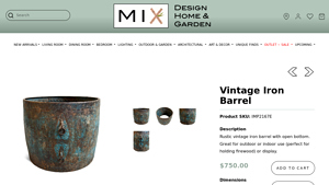 Mix Furniture - Vintage Iron Barrel