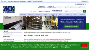 MK Metal - CRS Sheet 12 GA X 48 X 120
