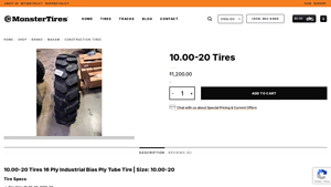 Monster Tires - Wheeled Excavator Tire