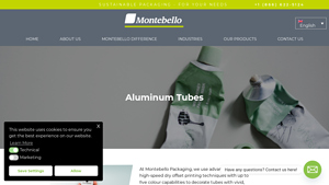 Montebello Packaging - High-Quality Aluminum Tubes