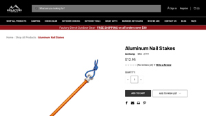 AceCamp - Aluminum Nail Stakes