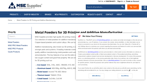 MSE Supplies - High-Quality Metal Powders for 3D Printing