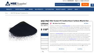 MSE Supplies - MSE Pro 50g Super P Conductive Carbon Black