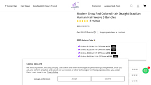 Modern Show - Red Brazilian Hair Weave