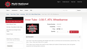 Multinational Parts - Inner Tube 3.50-7
