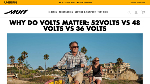 Murf Electric Bikes - Battery Voltage Comparison