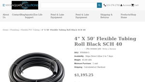 My Aquatic Solutions - 4 X 50' Flexible Tubing Roll Black SCH 40