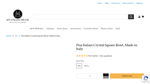 Pisa - Italian Crystal Square Bowl
