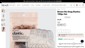 MyKitsch - Brown No-Snag Elastics 100pc Set