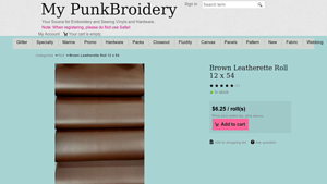 Punk Broidery - Brown Leatherette Vinyl