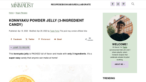 My Vegan Minimalist - Konnyaku Powder Jelly