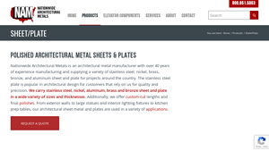 Nationwide Architectural Metals - Polished Stainless Steel Sheets & Plates