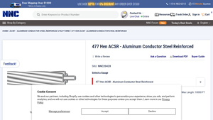 Nassau National Cable - 477 Hen ACSR Aluminum Conductor Reinforced Steel Cable