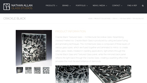 Nathan Allan - Crackle Black Textured Glass