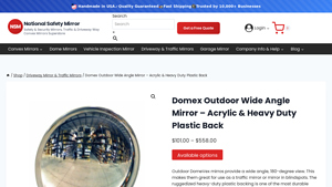 National Safety Mirror - DomeVex Outdoor Wide Angle Mirror