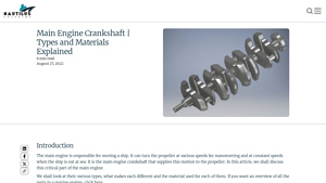 Nautilus Shipping - Main Engine Crankshaft Types