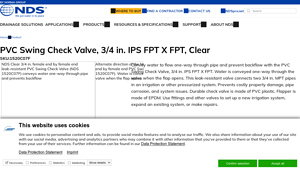 NDS - PVC Swing Check Valve