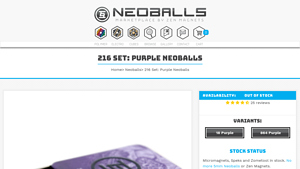 Neoballs - 216 Set: Purple Magnetic Balls