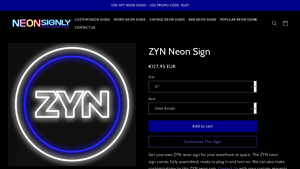 NeonSignly - ZYN Neon Sign
