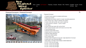 New England Wood Splitter - Firewood Conveyor