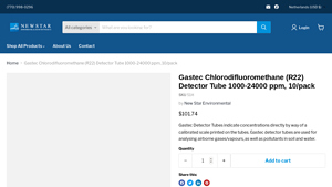 Newstar Environmental - Gastec R22 Detector Tube