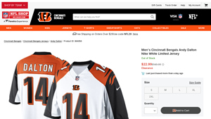 Nike - Men's Cincinnati Bengals Andy Dalton Limited Jersey