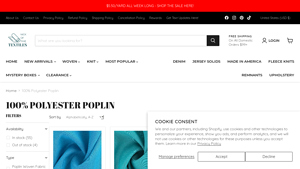 Nick of Time Fabric - Poplin Polyester Woven Fabrics